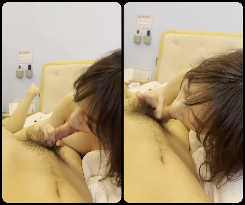 Gấu ngoan bú láp thằng nhỏ bự của anh